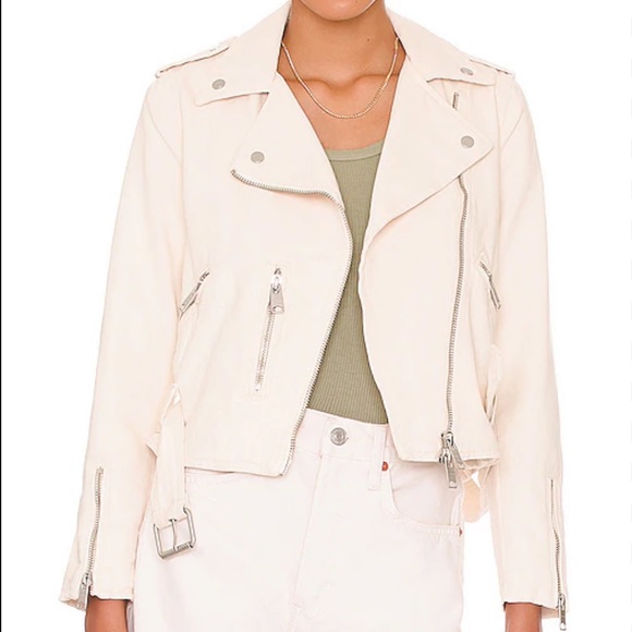 ALL SAINTS Dessa Balfern White Denim Biker Jacket SIZE 6 - Picture 7 of 9